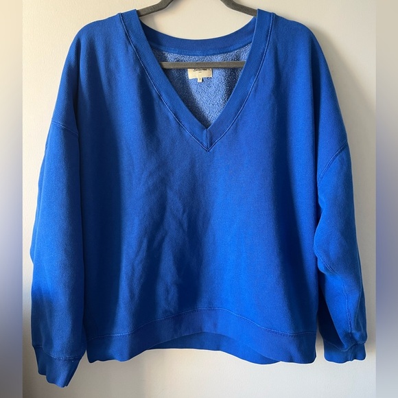 BELLEROSE Royal Blue V-Neck Fellow Sweatshirt - Picture 1 of 15